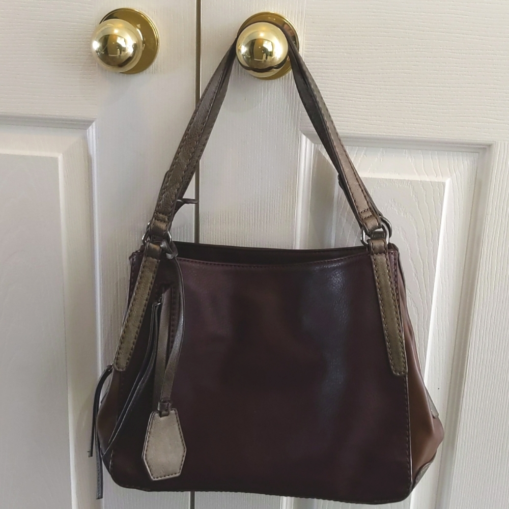KGB bronze & wine colored purse